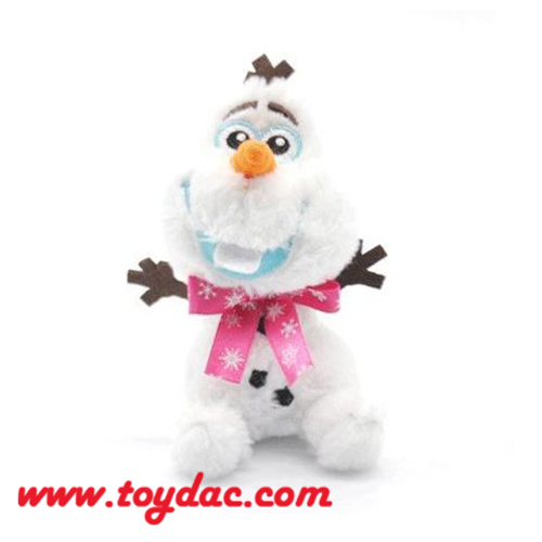 Porte-clés bonhomme de neige dessin animé en peluche