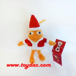 Porte-clés poupée de Noël en peluche