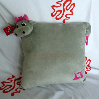 Coussin de vache en peluche pour enfants