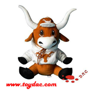 Vache de dessin animé en peluche