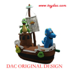 Ensemble d'animaux de bateau de pirate en peluche