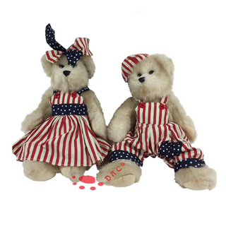 Peluche USA Patriotic Boy and Girl Bears