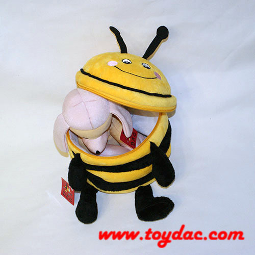 Sac d'abeille en peluche pour enfants