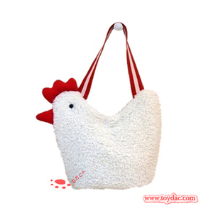 Sac Cok en peluche blanche