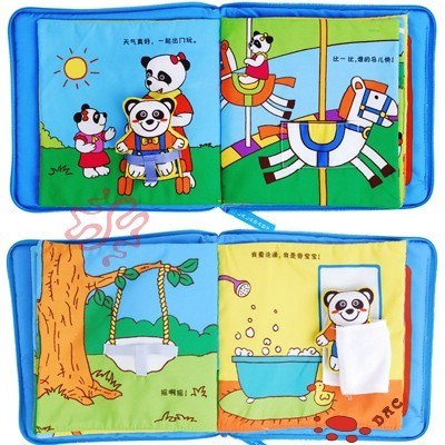 Jouet de livre de bébé de couleur de tissu