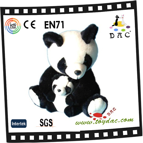 Peluche Fourrure Grand Panda et Petit Panda