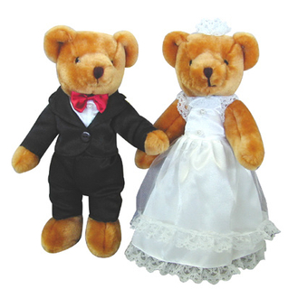 Ours de mariage en peluche mignon animal en peluche