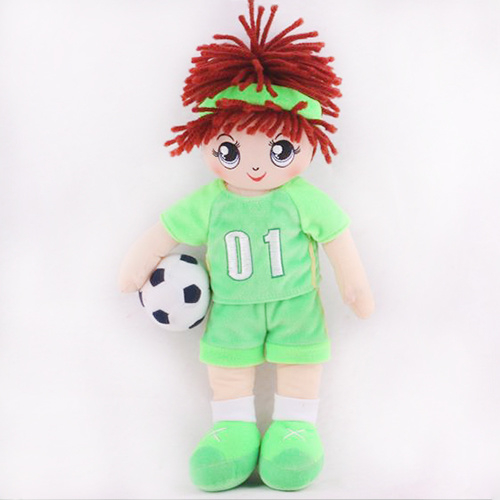 Poupée en peluche avec jouet à cheveux