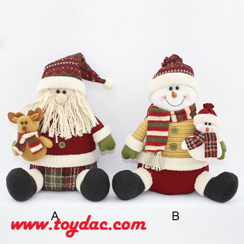 Père Noël en peluche multicolore