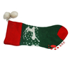 Joli bas de Noël vert en peluche