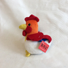 Porte-clés petit coq de ferme en peluche