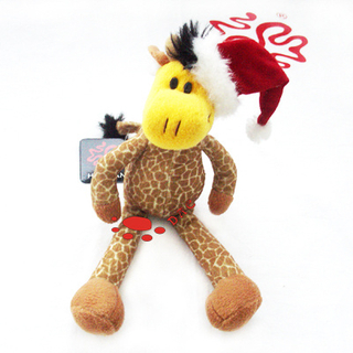 Jouet de Noël en peluche avec chapeau