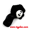 Écharpe Panda en Fourrure de Peluche Noire