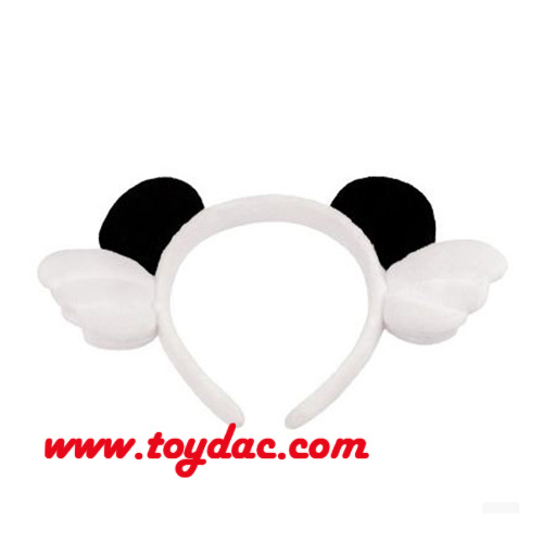 Épingle à cheveux panda ange en peluche