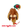 Jouet pour animaux de compagnie en forme de canard en peluche avec cordons