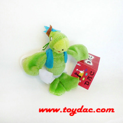 Porte-clés perroquet en peluche