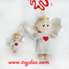 Porte-clés ange en peluche