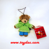 Porte-clés ours en sueur de couleur peluche