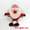 Jouet en peluche pour chien marron et blanc