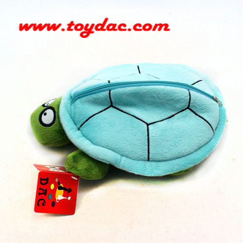 Trousse à crayons tortue en peluche