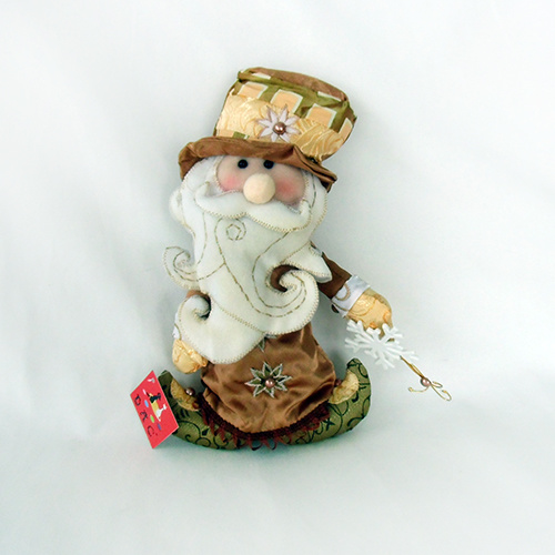 Porte-clés poupée de Noël en peluche