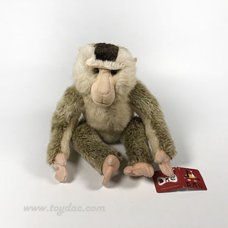 Singe de jouet animal de la faune en peluche