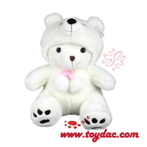 Ours polaire double face en peluche