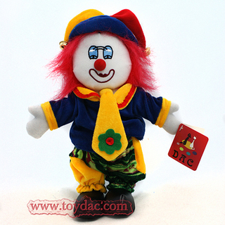 Peluche clown rouge et noir