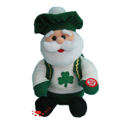 mignon, dessin animé, bourré, peluche, noël, santa