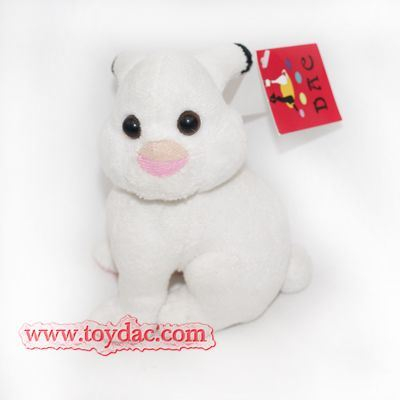 Peluche mini lapin blanc porte-clés jouet