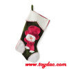 Joli bas de Noël vert en peluche