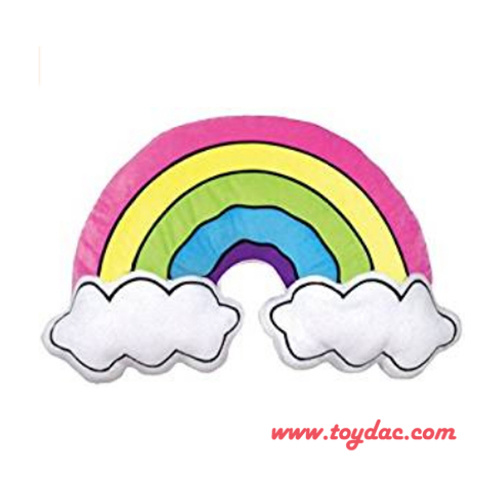 Coussin de fille de tête de poupée de dessin animé en peluche