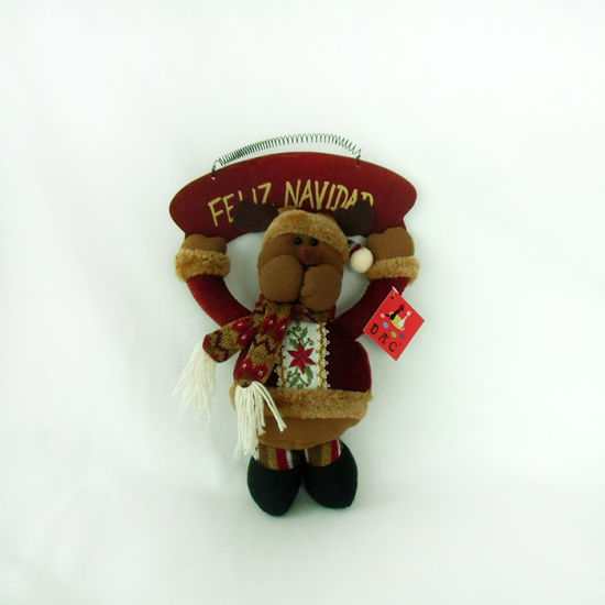 Porte-clés poupée de Noël en peluche