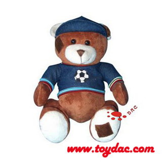 Peluche mascotte ours mascotte club de sport