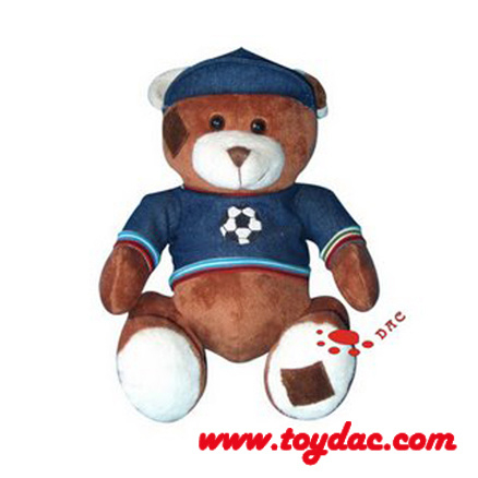 Peluche mascotte ours mascotte club de sport