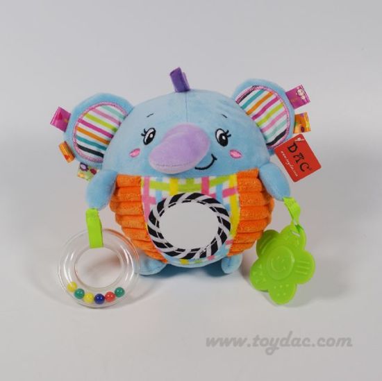 Hochet en peluche multicolore pour bébé