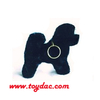 Porte-clés mini chien noir en peluche