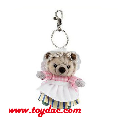 Porte-clés tête de panda en peluche