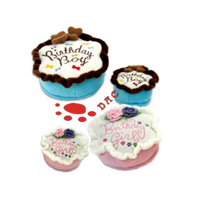 Jouets en peluche de gâteau d'anniversaire