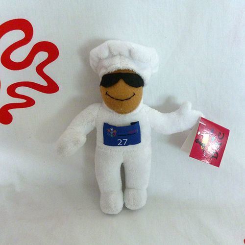 Mascotte de bonhomme de neige en peluche