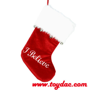 Bas de Noël en fourrure en peluche