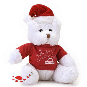 Ours des neiges en peluche Cadeau de Noël Ours blanc en peluche