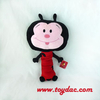 Coccinelle de dessin animé doux en peluche