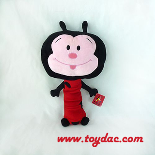 Coccinelle de dessin animé doux en peluche