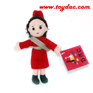 Porte-clés poupée en peluche Comic Girl