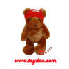 Porte-clés peluche ours en t-shirt blanc