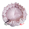 Lit rond doux en peluche pour chien