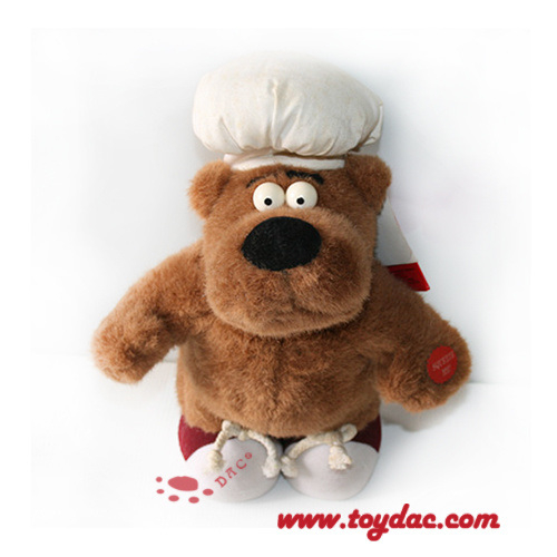 Ours en peluche jaune lavande