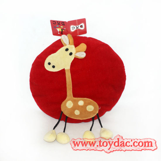 Coussin doux en peluche girafe