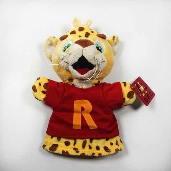 Tigre de dessin animé de marionnette à main d'animaux en peluche pour enfants